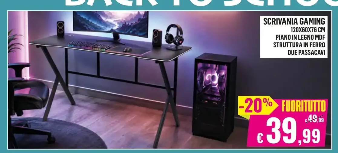 Scrivania gaming