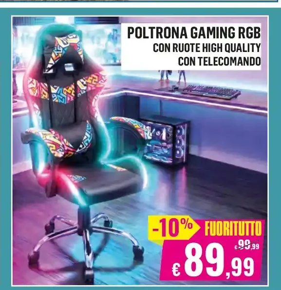 Poltrona gaming RGB