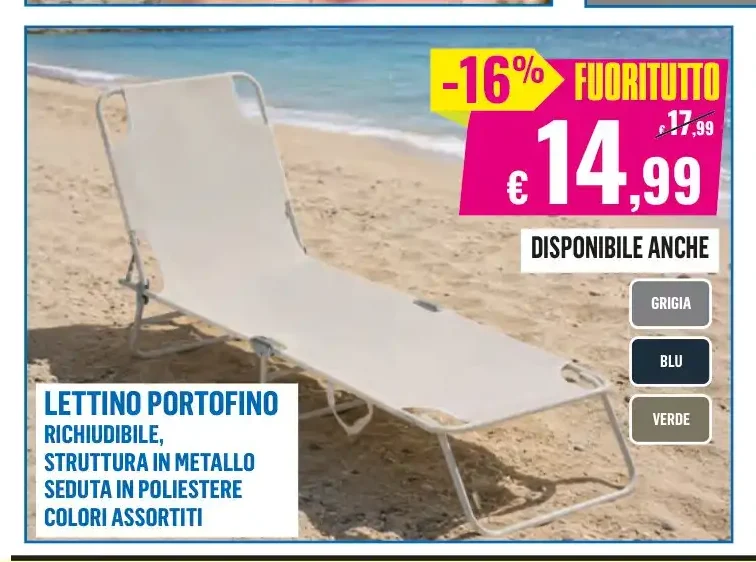 Lettino prendisole