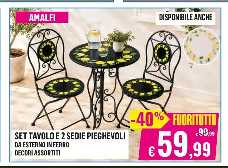 Set tavolo e sedie