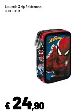 Astuccio 3 zip Spiderman