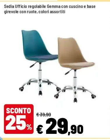 Sedia ufficio regolabile