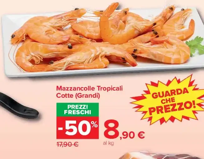 Mazzancolle tropicali cotte grandi