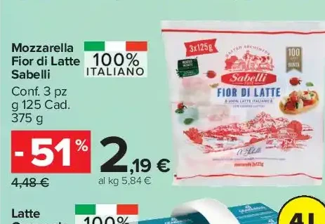 Mozzarella fiordilatte Sabelli
