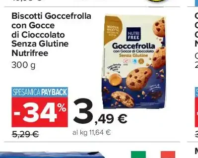 Biscotti con gocce di cioccolato senza glutine