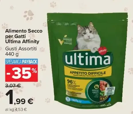 Alimento secco per gatti Ultima Affinity 440 g