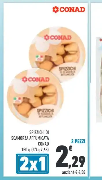 Spizzichi di scamorza affumicata Conad 150 g