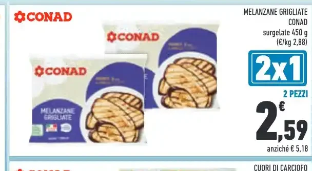 Melanzane grigliate Conad surgelate 450 g