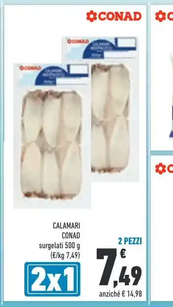 Calamari Conad surgelati 500 g