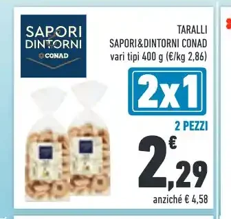 Taralli Sapori&Dintorni Conad vari tipi 400 g