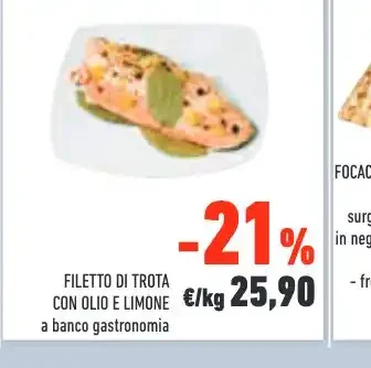 Filetto di trota con olio e limone