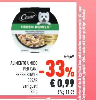 Alimento umido per cani Fresh Bowls Cesar