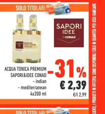 Acqua tonica premium Sapori&Idee indian mediterranean