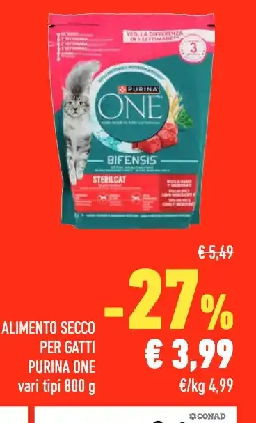 Alimento secco per gatti Purina One
