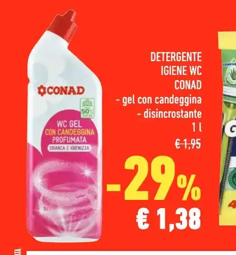 Detergente igiene WC Conad gel con candeggina