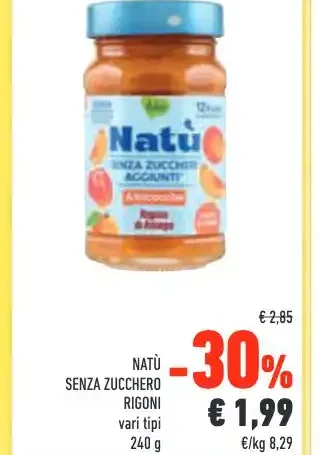 Frutta senza zucchero aggiunto