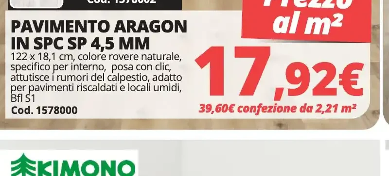 Pavimento Aragon in SPC SP 4,5 mm