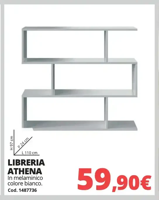 Libreria Athena in melaminico