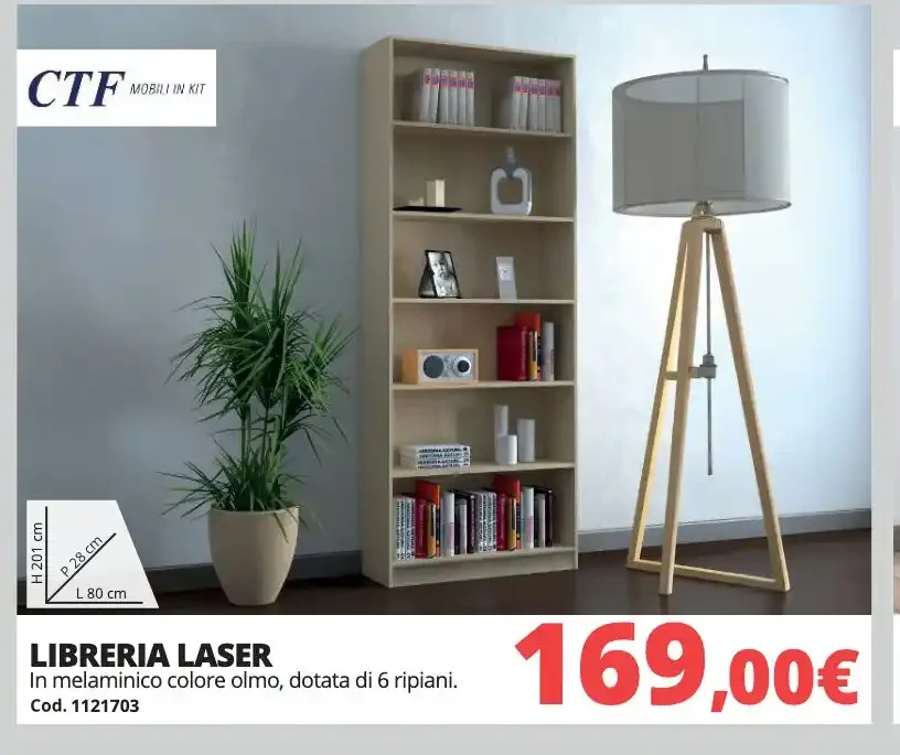 Libreria Laser in melaminico