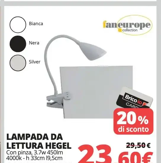 Lampada da lettura Hegel