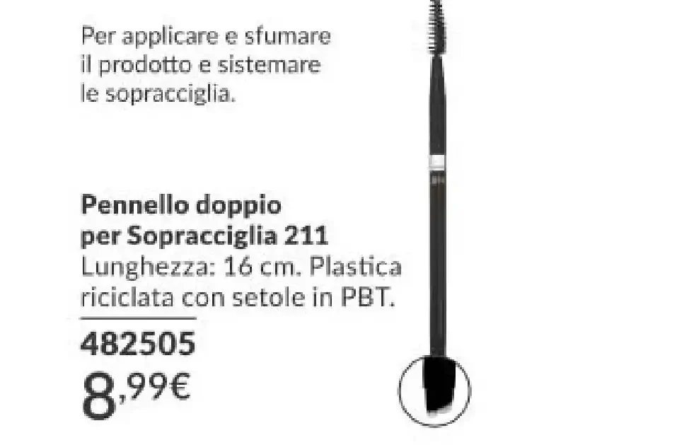 Pennello doppio per Sopracciglia 211
