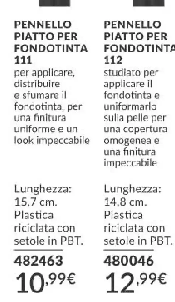 Pennello piatto per fondotinta 111