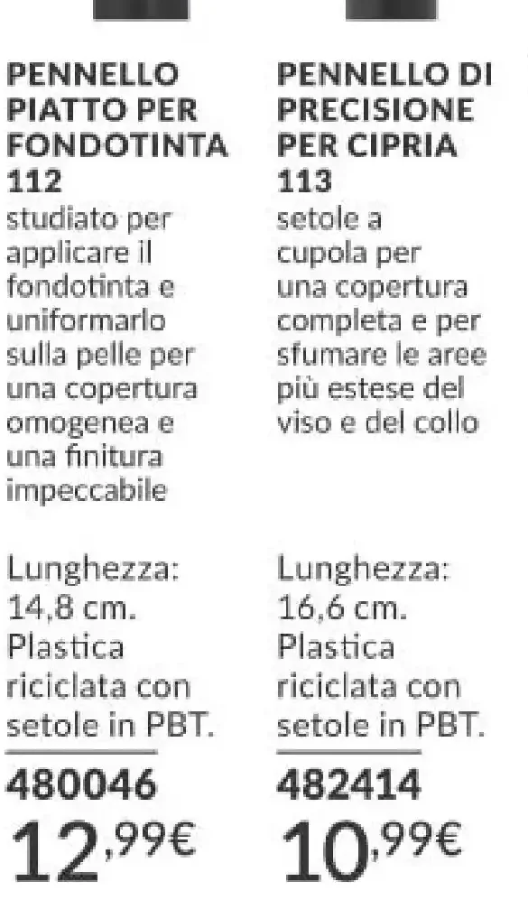 Pennello piatto per fondotinta 112