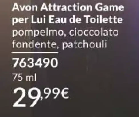 Avon Attraction Game per Lui Eau de Toilette
