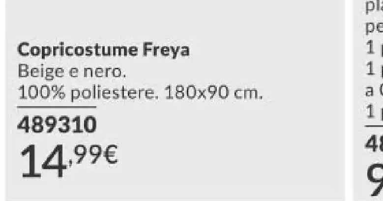 Copricostume Freya