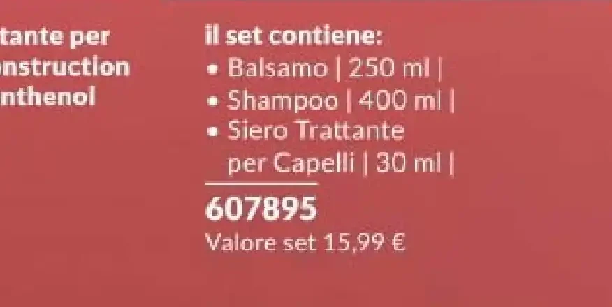 Siero Trattante per Capelli Reconstruction con Kera-Panthenol