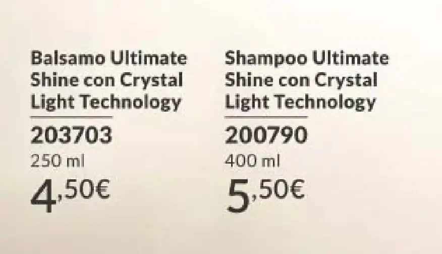 Balsamo Ultimate Shine con Crystal Light Technology