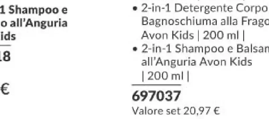 Detergente Corpo e Bagnoschiuma alla Fragola Avon Kids