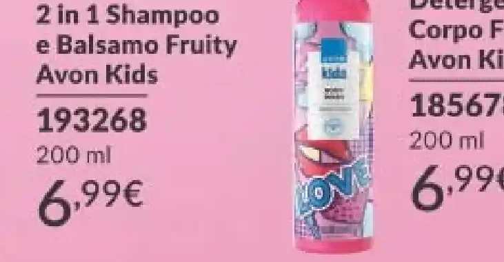 Shampoo e Balsamo Fruity Avon Kids