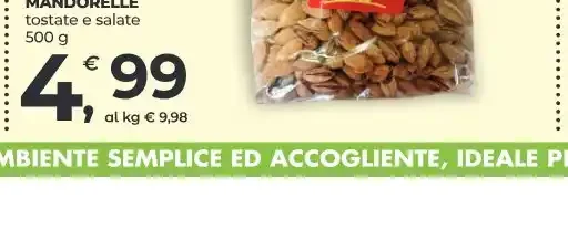 Mandorle tostate e salate
