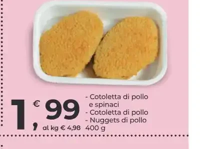 Cotolette e nuggets di pollo