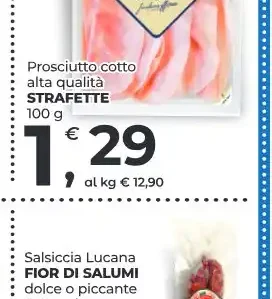 Prosciutto cotto alta qualità