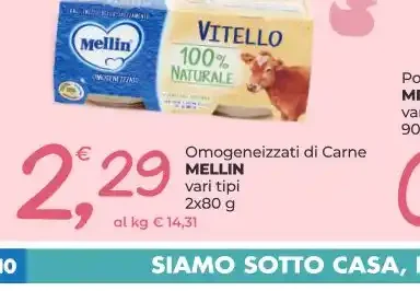 Omogeneizzati di carne Mellin
