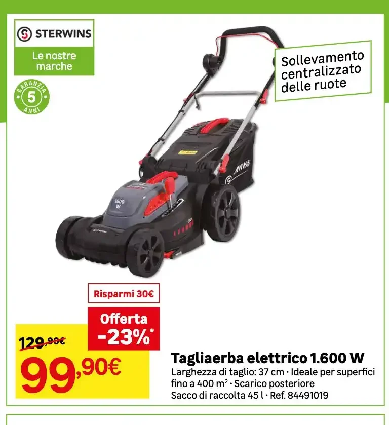 Tagliaerba elettrico 1.600 W