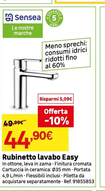 Rubinetto lavabo Easy