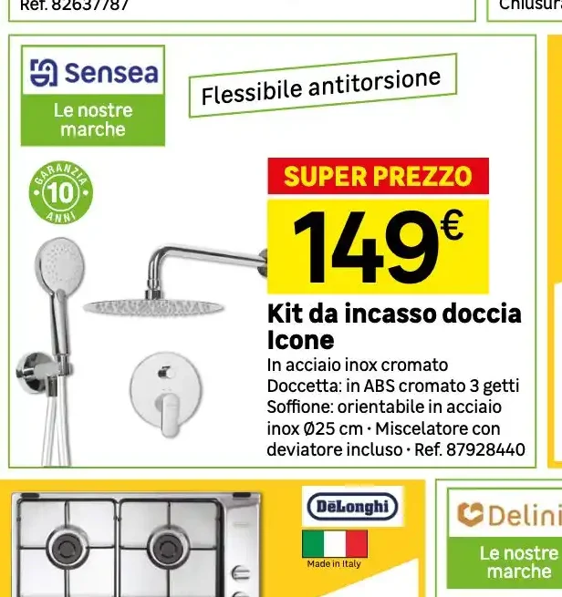 Kit da incasso doccia Icone