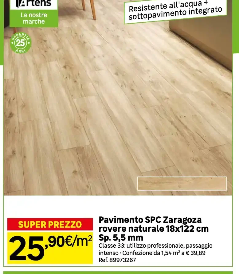 Pavimento SPC Zaragoza rovere naturale