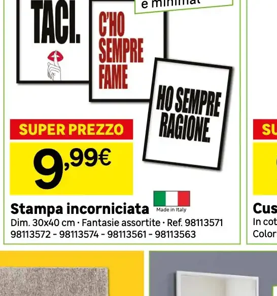 Stampa incorniciata