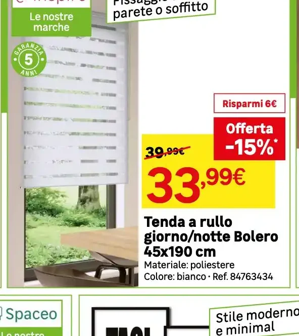 Tenda a rullo giorno/notte Bolero