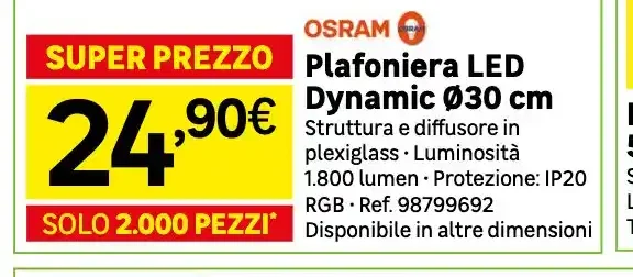 Plafoniera LED Dynamic Ø30 cm