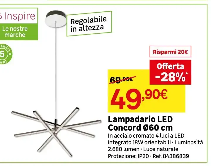 Lampadario LED Concord Ø60 cm