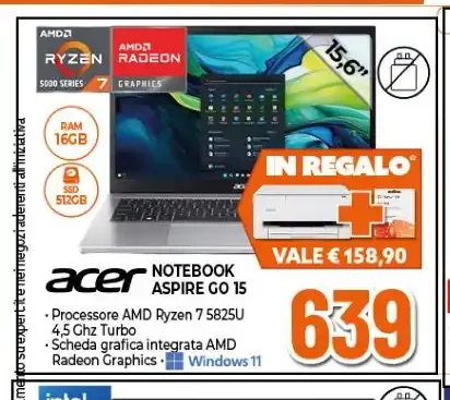 Notebook Acer Aspire Go 15