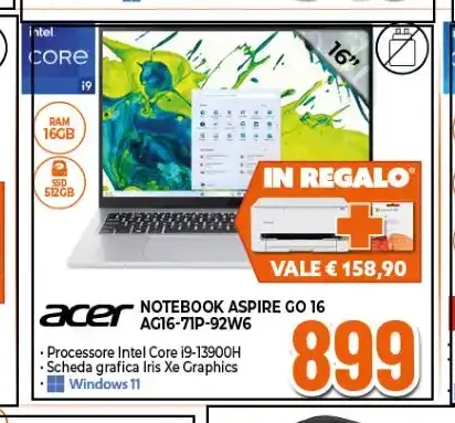 Notebook Acer Aspire Go 16