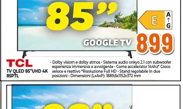 TV QLED 85-inch UHD 4K