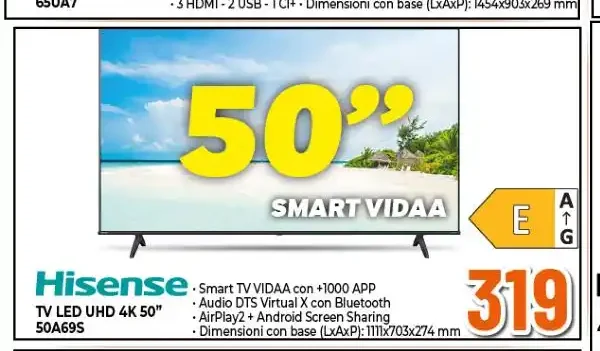 TV LED UHD 4K 50"
