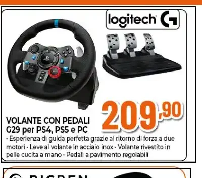 Volante con pedali